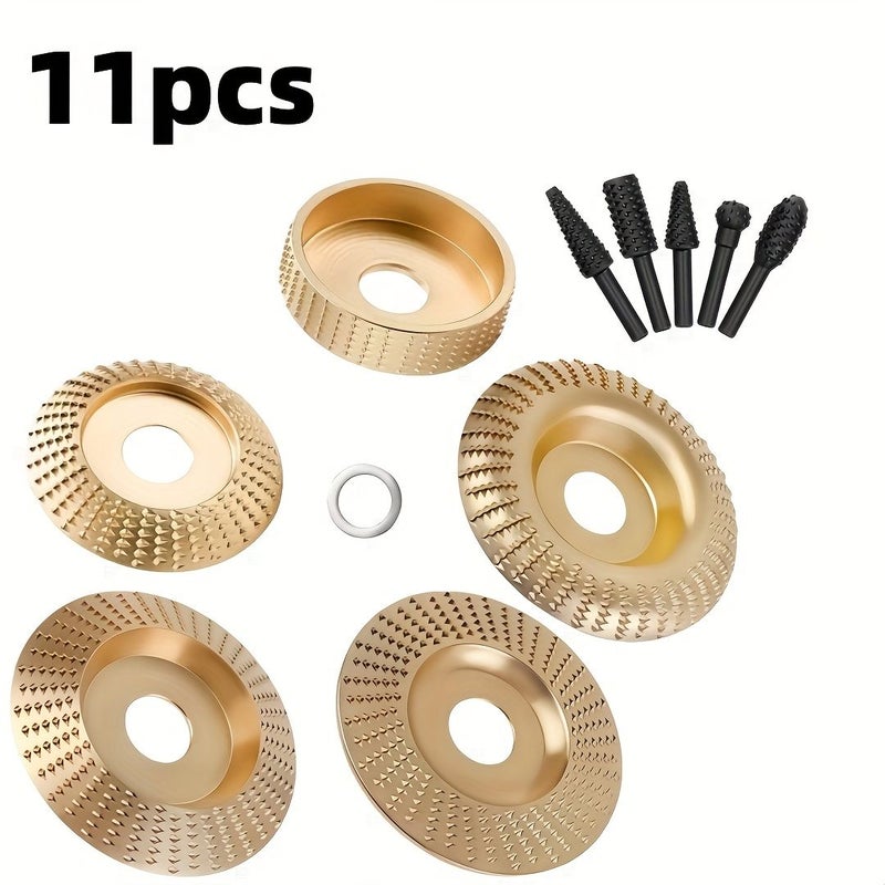 6pcs Angle Grinder Wood Carving Disc Set Rotary File With Reducing Ring 16mm - Image 5