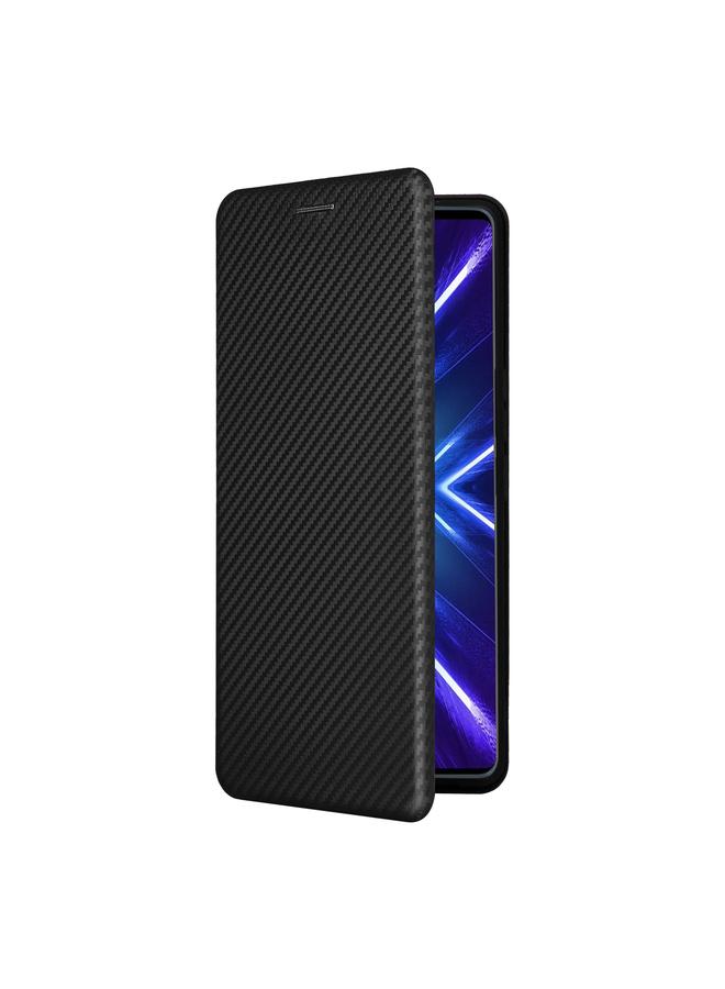اس-توب جراب لهاتف HTC U24 Pro مصنوع من الجلد المرن ومصنوع من ألياف الكربون - Image 2