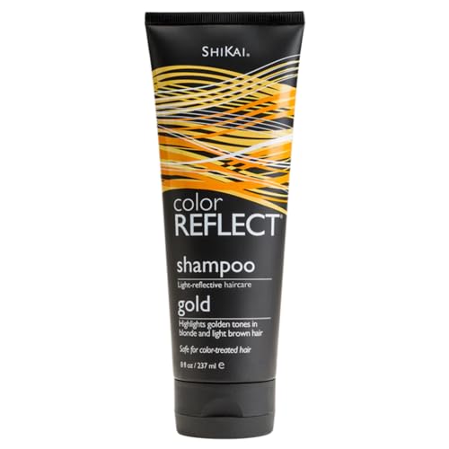 ShiKai Color Reflect Gold Shampoo 8 oz  Hydrating  Brightening Cleanser with Chamomile  Highlights Golden Tones in Blonde  Lt Brown Hair  Safe for Colortreated Hair