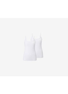 Tchibo Women 2 Pieces Spaghetti Strap Tank Top, White  - Image 2