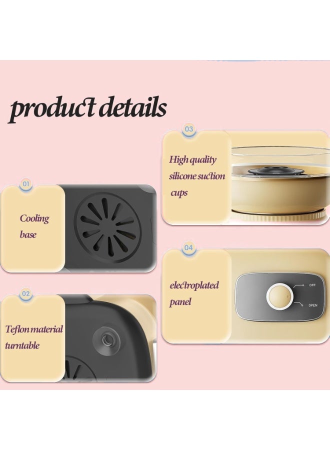 Cotton Candy Machine for Kids,Sugar Floss Maker Portable Cotton Candy Maker for Birthday and Party Gifts with 10 sticks and 1 Scoop (Yellow) - Image 4