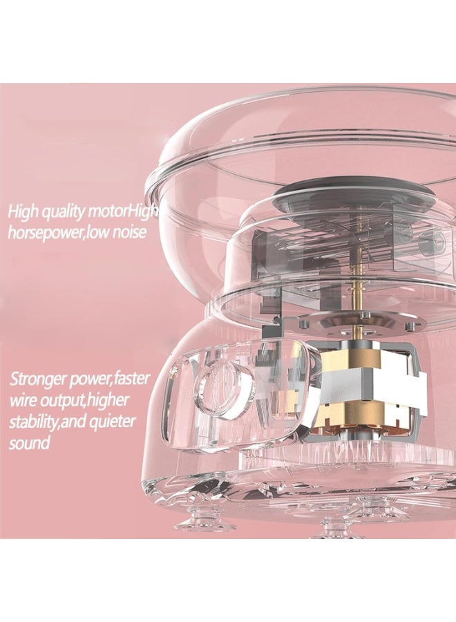 Cotton Candy Machine for Kids,Sugar Floss Maker Portable Cotton Candy Maker for Birthday and Party Gifts with 10 sticks and 1 Scoop (Yellow) - Image 5