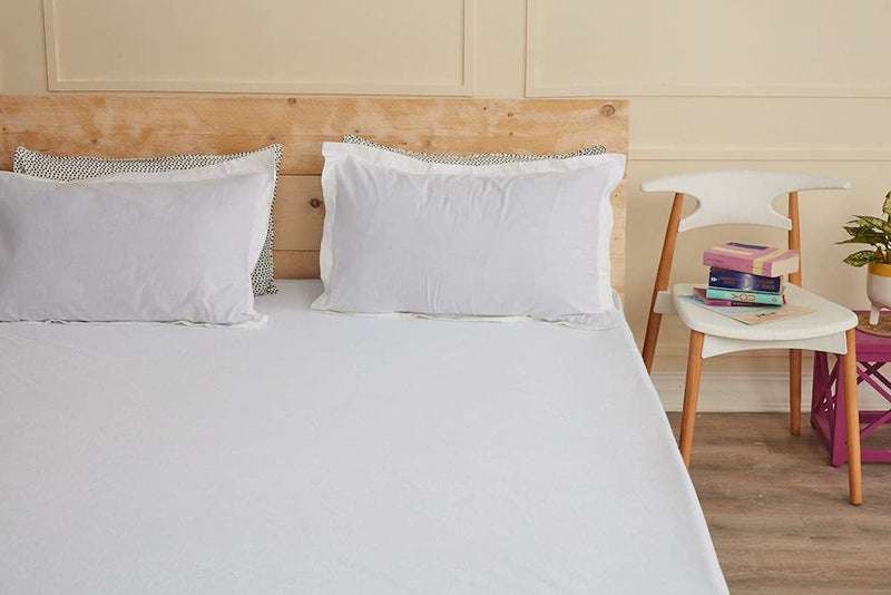 Wakefit 100% Waterproof Premium Cotton Mattress Protector | Breathable and Hypoallergenic Ultra Soft Fitted Bed Protector 78"x72" - King, White - Image 2