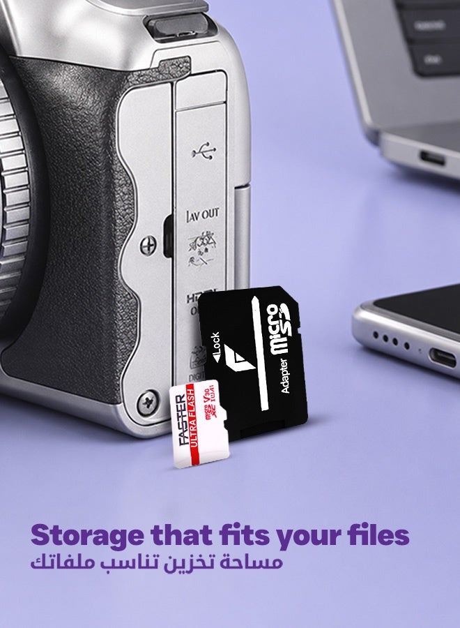 Faster Ultra Flash 256GB MicroSDXC Memory Card with SD Adapter, Up to 90MB/s Read Speed, Supports 4K HD U3 V30 High-Speed Storage for Smartphones, Cameras, Tablets, DashCam & More - Image 5