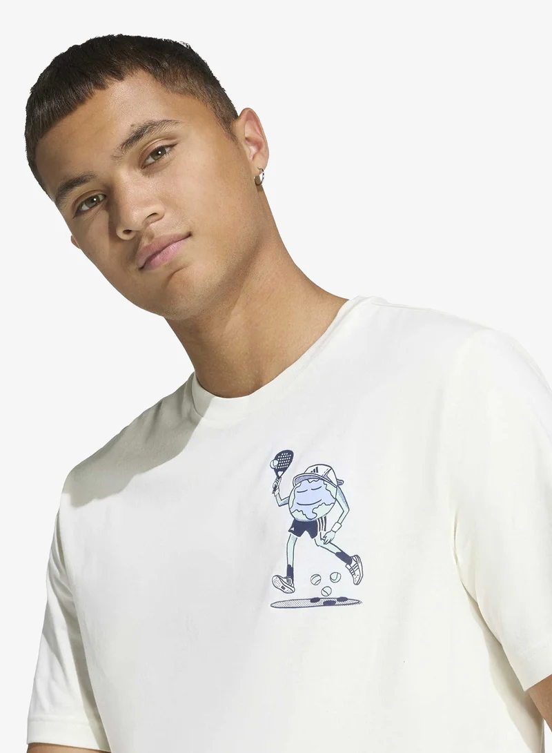 Adidas  Earth Day Padel Graphic T-Shirt for Men | Best Price UAE