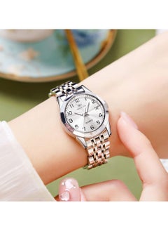 OLEVS OLEVS Valentine's Romantic Couple Watches His and Hers Ultrathin Classic Quartz Analog Wrist Watches Gifts Set for Lovers Set of Two Quartz Watch Stainless Steel Waterproof Date Watches  - Image 4