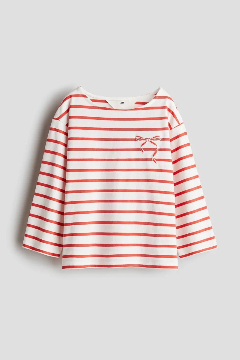 H&M Embroidery-Detail Cotton Top