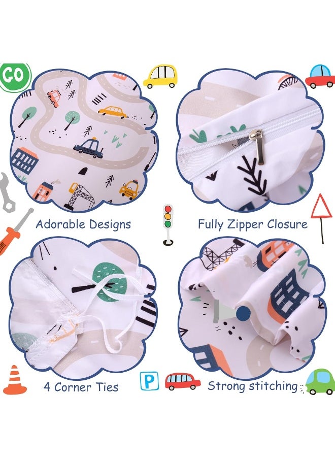 JSD JSD Cars Kids Duvet Cover Set Twin Size, 2 Piece Soft Printed Microfiber Comforter Cover with Pillow Sham Zipper Closure, Comforter Not Included  - Image 2