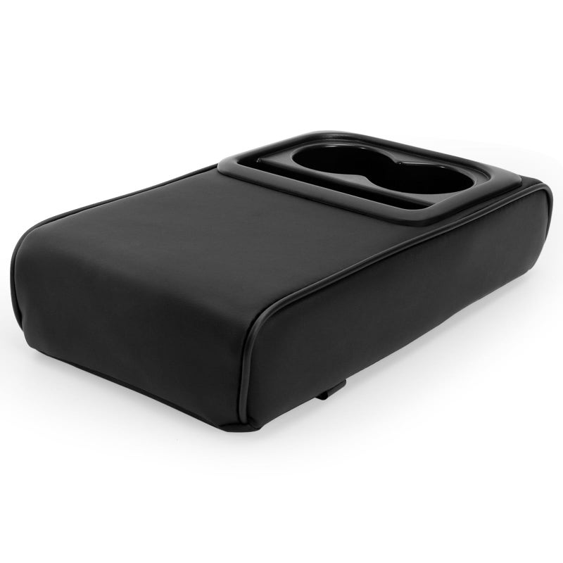 Tongze Car Center Console Armrest with Cup Holder & Phone Holder, Leather Arm Pillow Cushion Universally Works on Consoles Open Upward - Image 1