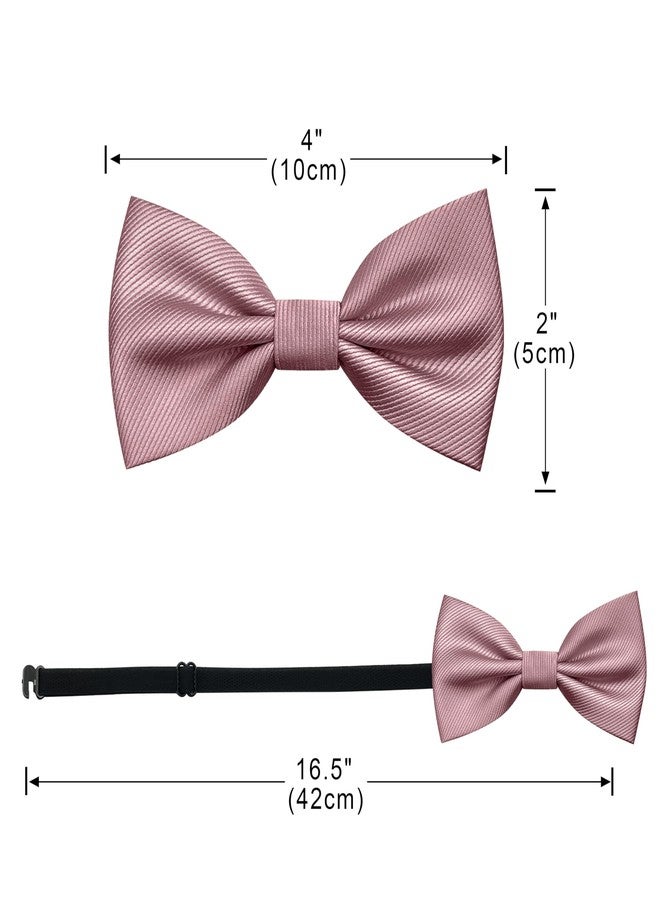 BEWDIO Dusty Pink Bow Ties for Boys Pretied Toddler Bow Tie Adjustable Kids Baby Bowties for Wedding Party (57-35) - Image 4
