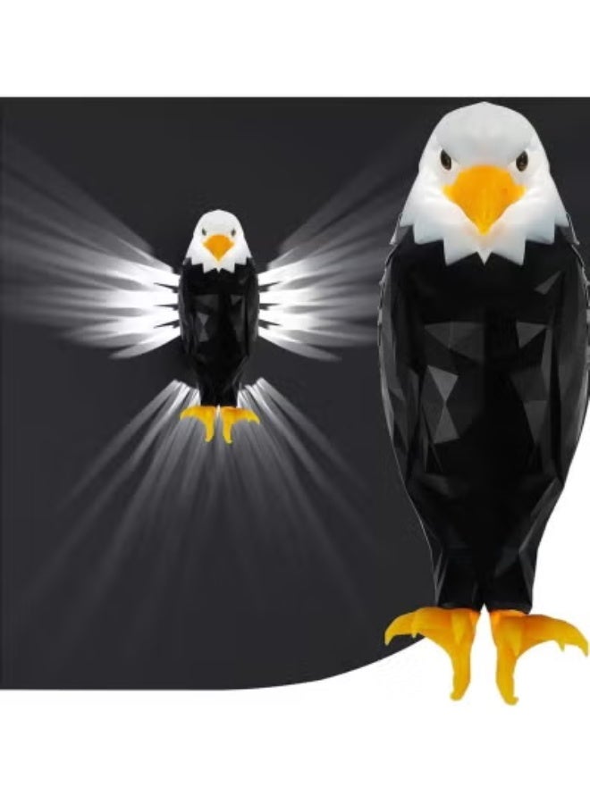 Magnetic Bald Eagle LED Wall Light with Remote Control – Rechargeable USB Battery Operated Decorative Light for Bedroom, Living Room, Office | Removable & Easy Installation | Modern Wall-Mounted Art Night Light for Home Decor Ambience - Image 1