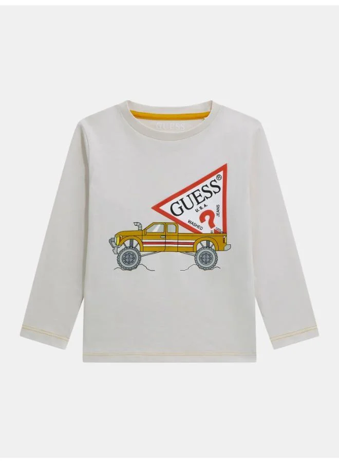 GUESS Kids Slogan Crew neck T-Shirt