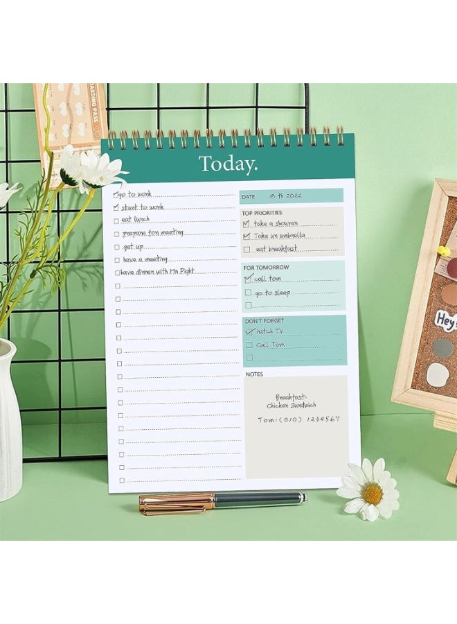 مفكرة قائمة المهام، 52 ورقة مفكرة قائمة مهام للعمل، مفكرة قائمة مهام للعمل، مخطط يومي حلزوني حلزوني غير مؤرخ مثالي لتعزيز الإنتاجية وتحقيق الأهداف - Image 4