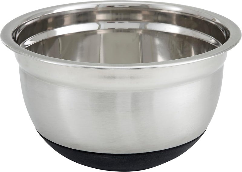 Winco 8 Quart Heavy-Duty Stainless Steel Mixing Bowl with Non-Slip Base - Image 1