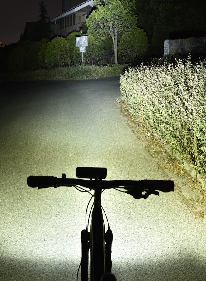 ACRUNU 2600 Lumens Bike Lights,USB Rechargeable Bicycle Lights,Super Bright 5 LED Bike Lights for Night Riding,Waterproof Bike Headlight with Power Bank Function,4 Light Modes - Image 2