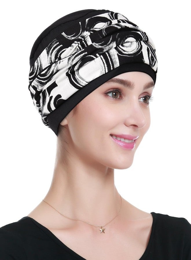Alnorm Long Band Head Wrap for Chemo Hair Loss Girls White Black - Image 5