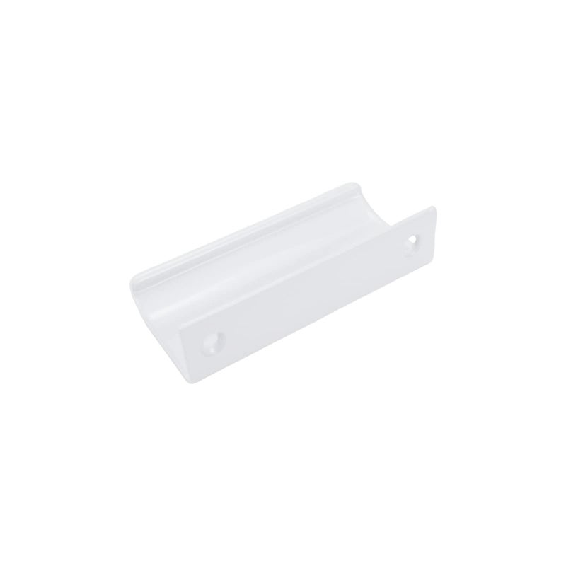 Tsnamay مجموعة تسناماي من 10 قطع، مقابض سطحية بيضاء مقوسة، طولها 3.15 بوصة، مقابض حواف بيضاء، مقابض أدراج أثاث، مقابض خزائن مخفية، قطر الفتحة 2.52 بوصة / 64 مم - Image 5