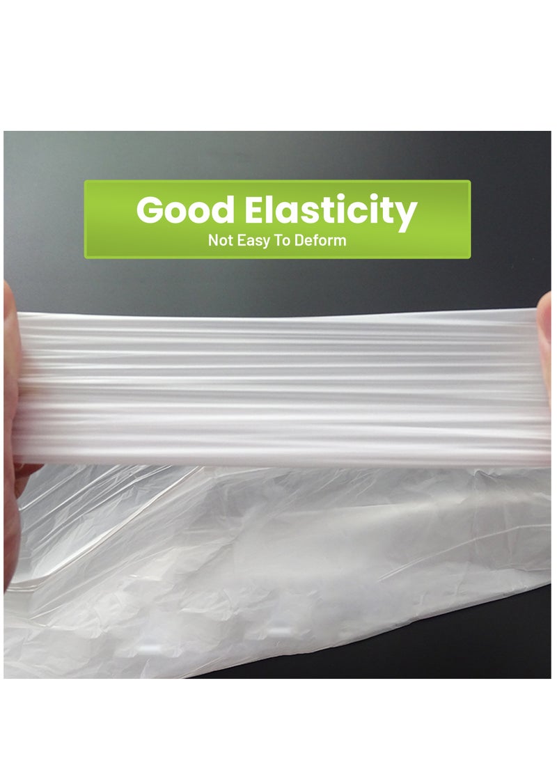 Hi Care (Pack of 100 Bags) Garbage Bag White 65x95cm 20 Micron Heavy Duty Oxo Biodegradable Plastic bag Medium Trash Bags Dustbin Bags Waste Bag Office Bag Strong & Durable Bin Bag Garbage Bag Medium  - Image 5