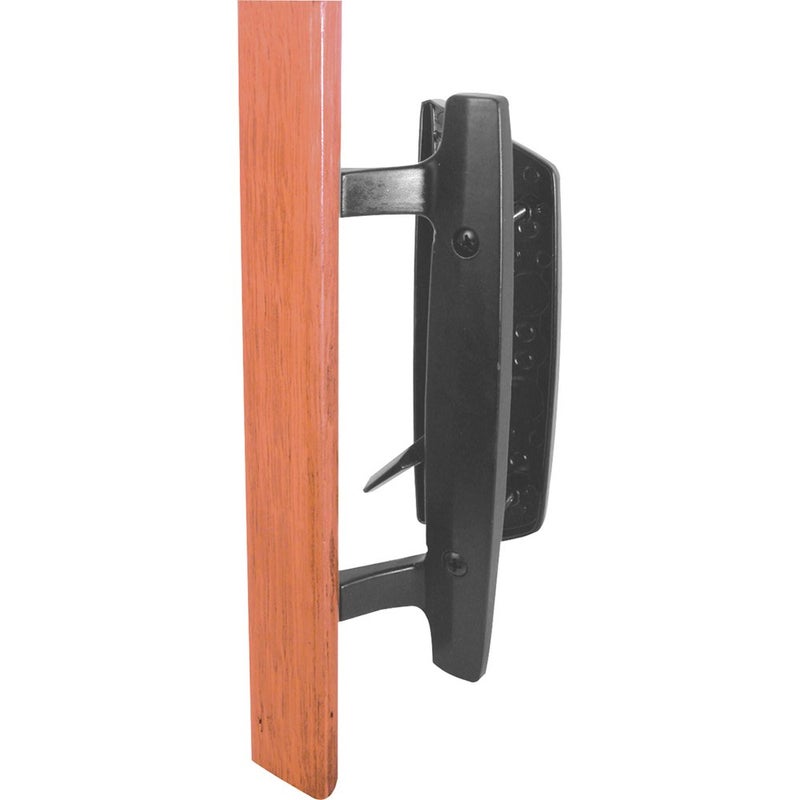 Prime-Line C 1131 Sliding Glass Door Handle Set – Replace Old or Damaged Door Handles Quickly and Easily – Black Diecast, Mortise/Hook Style, Fits 3-15/16” Hole Spacing (1 Set) - Image 4