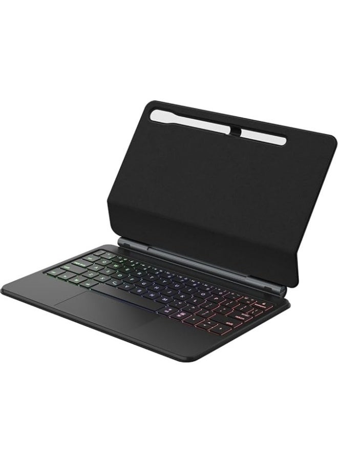 Generic - Magic Smart Bluetooth Keyboard Case Compatible with Samsung Galaxy Tab S9 FE 11 inch 2023 with Trackpad RGB Backlit Keyboard - Image 1