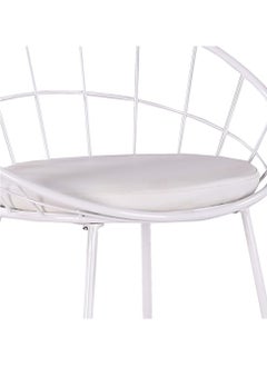 LANNYHOME Jeffcoco Furniture Bar Stool, High Bar Chair White Steel Frame Leather Seat Chair For Kitchen Bar table Dining Chair (One Piece)  - Image 3