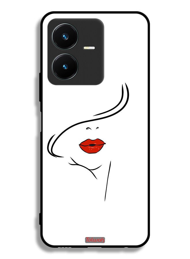 Tolwak Vivo Y22 Protective Case Cover Girl Face Art - Image 1