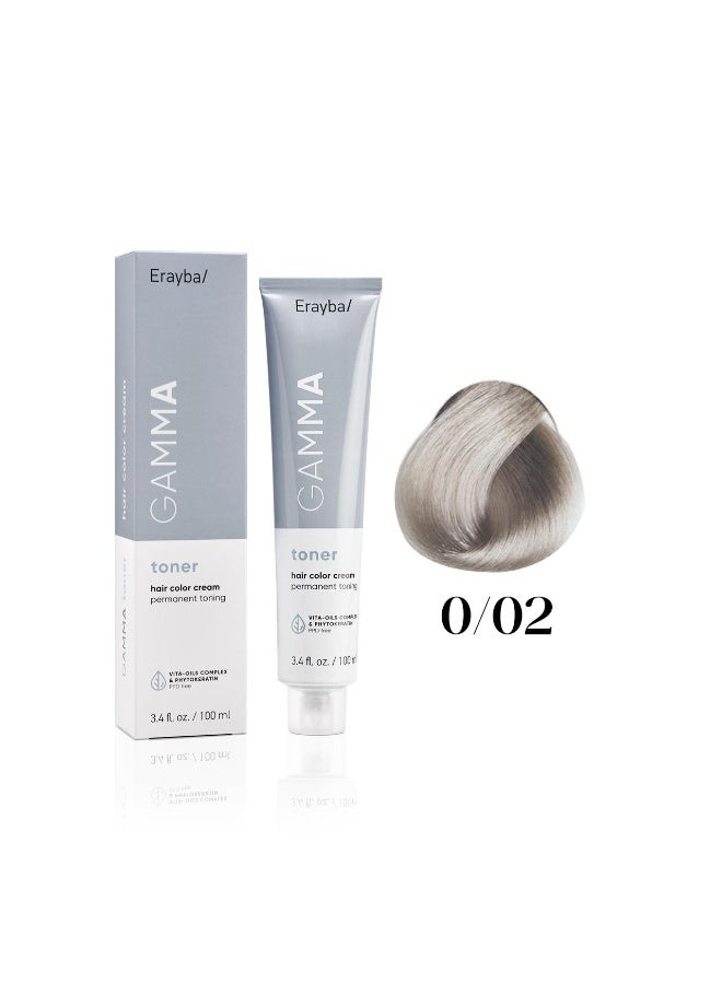 إرايبا كريم صبغة الشعر جاما تونر -100 مل(0/02- قزحي اللون بدون أصفر) - Image 1