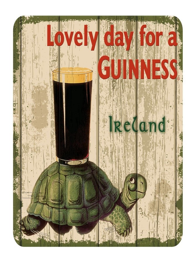 Guinness Nostalgic Coaster with Tortoise and Pint and Lovely Day for a Text
