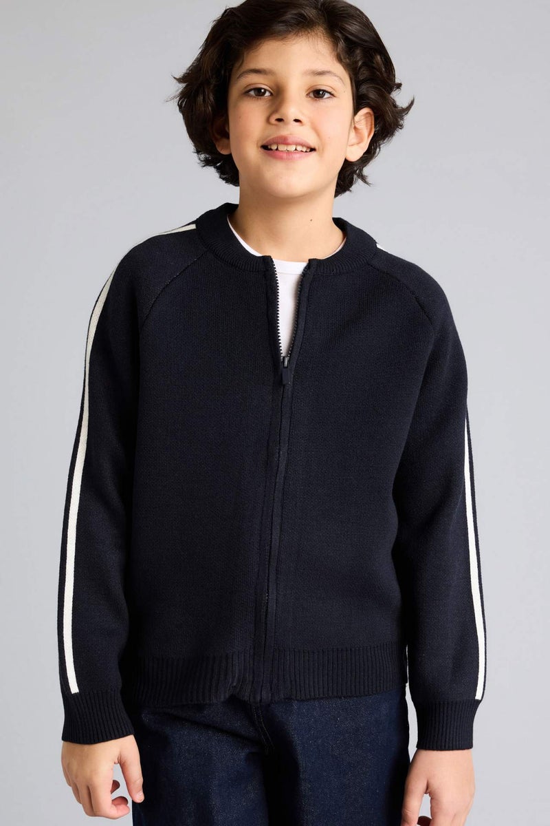 DeFacto Regular Fit Bomber Collar Cardigan - Image 1