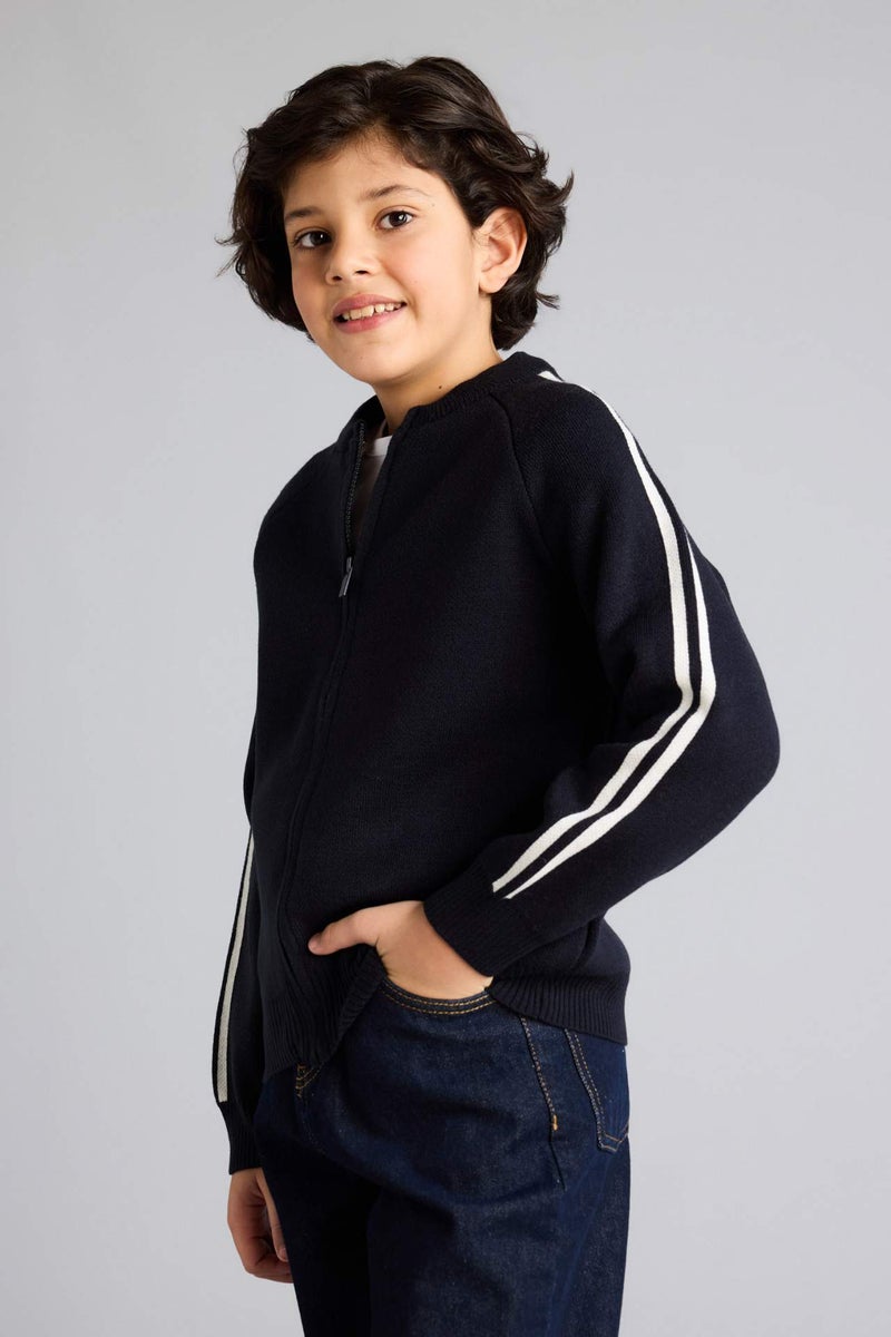 DeFacto Regular Fit Bomber Collar Cardigan - Image 3