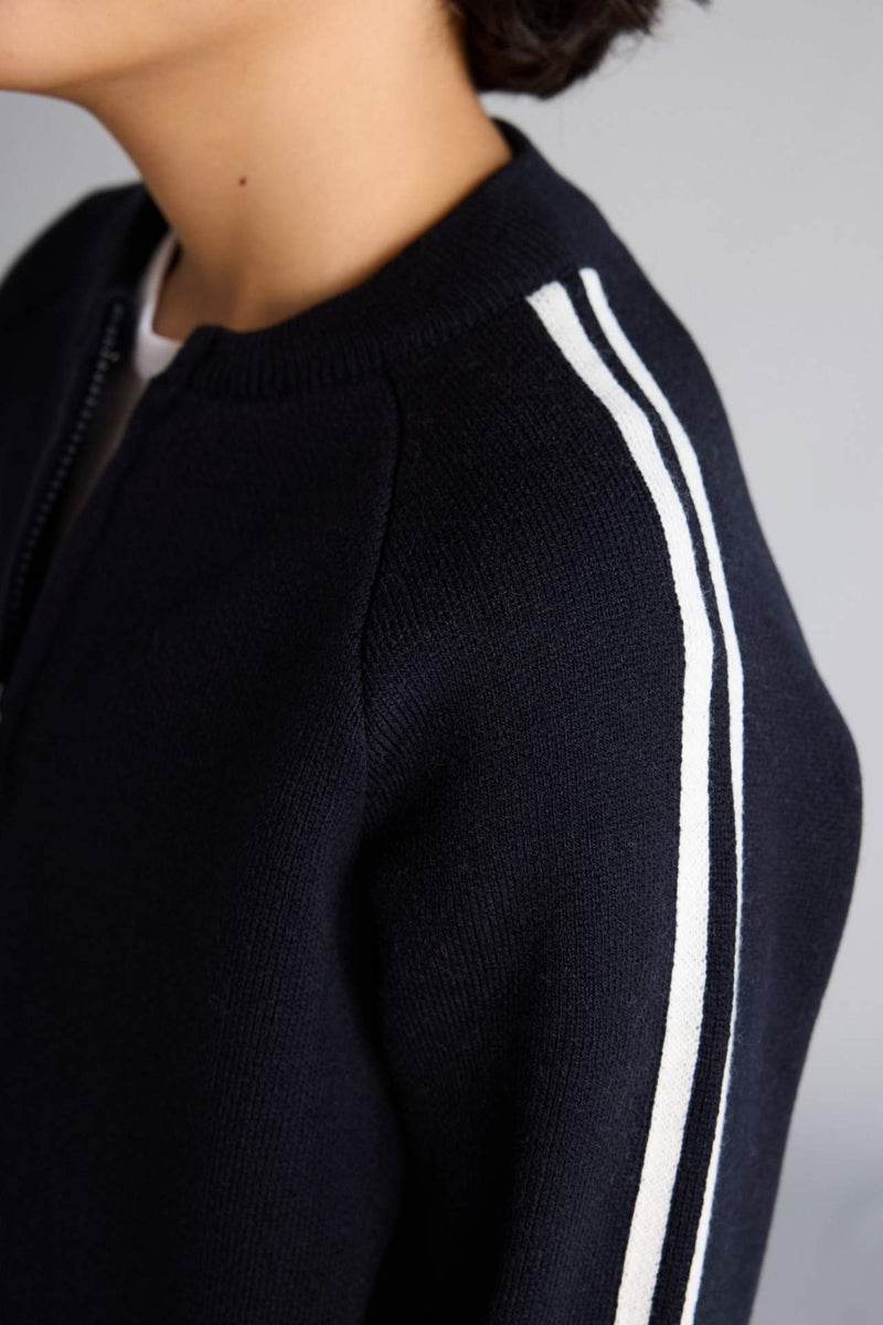 DeFacto Regular Fit Bomber Collar Cardigan - Image 4