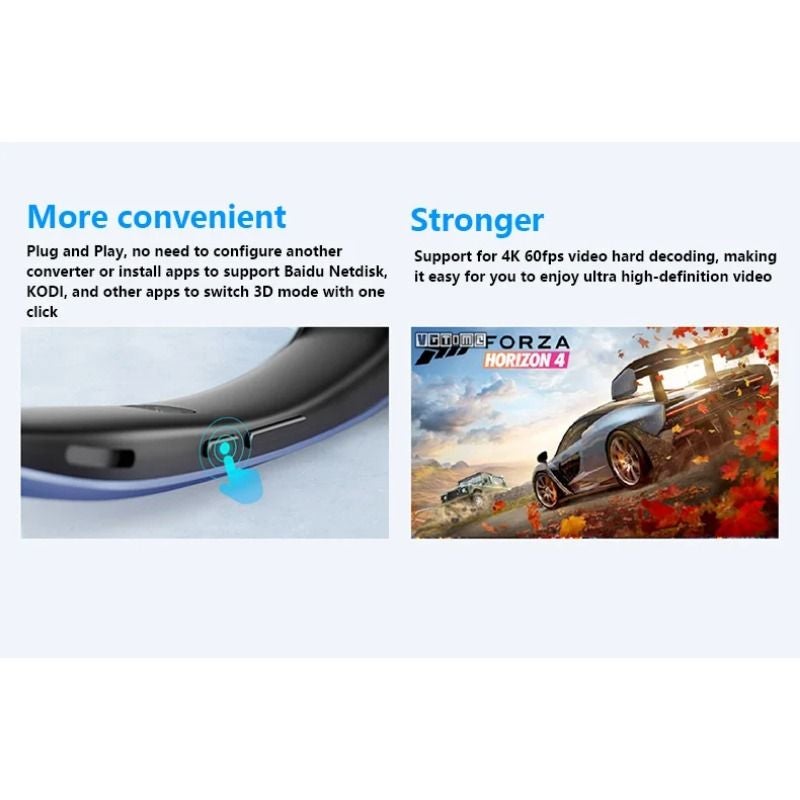 Rokid Max AR 3D Smart Glasses, 215-Inch Max Screen 1080p HD Micro Oled, Blue - Image 5