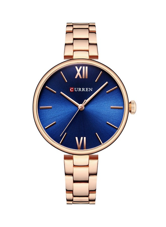 CURREN Water Resistant Alloy Analog Watch 9017 - 36 mm - Rose Gold - Image 1
