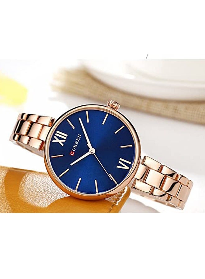 CURREN Water Resistant Alloy Analog Watch 9017 - 36 mm - Rose Gold - Image 3