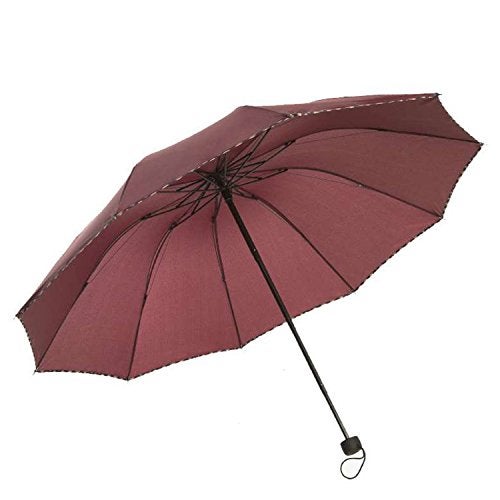 KEKEMI 3 Fold Manual Plain Sun & Rain Umbrella for Men & Women (Pack of 1) - Image 1