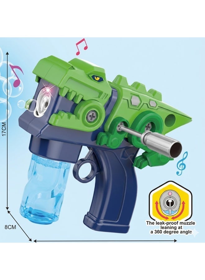 Dinosaur Bubble Gun – Fast Blowing Automatic Bubble Fan for Kids – High-Output Prehistoric Bubble Blower with LED Lights for Outdoor Parties, Birthdays & Summer Fun - Image 3