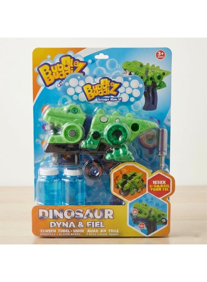 Dinosaur Bubble Gun – Fast Blowing Automatic Bubble Fan for Kids – High-Output Prehistoric Bubble Blower with LED Lights for Outdoor Parties, Birthdays & Summer Fun - Image 2