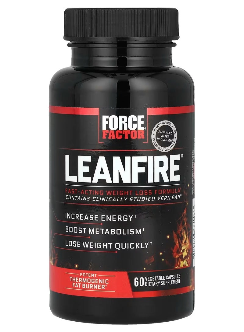 Force Factor LeanFire®, 60 Vegetable Capsules - Image 1