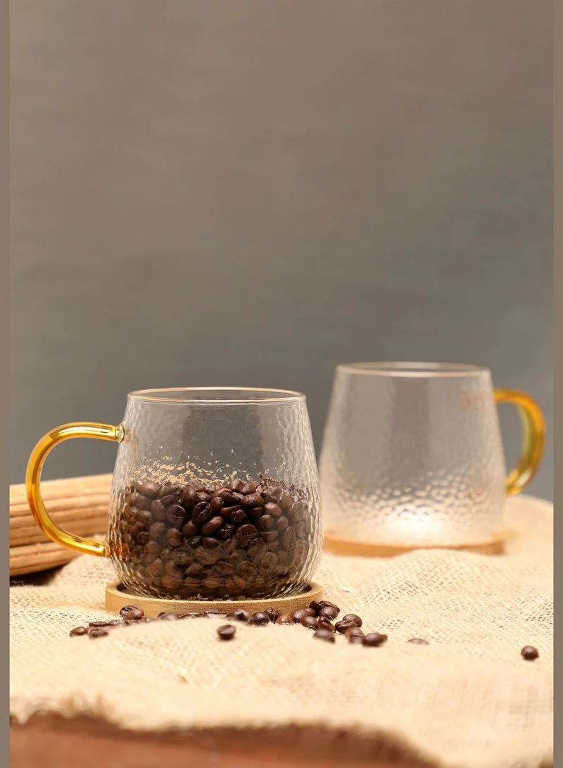 Bonhomie Modern Clear Textured Drinking Glass Cup For Home