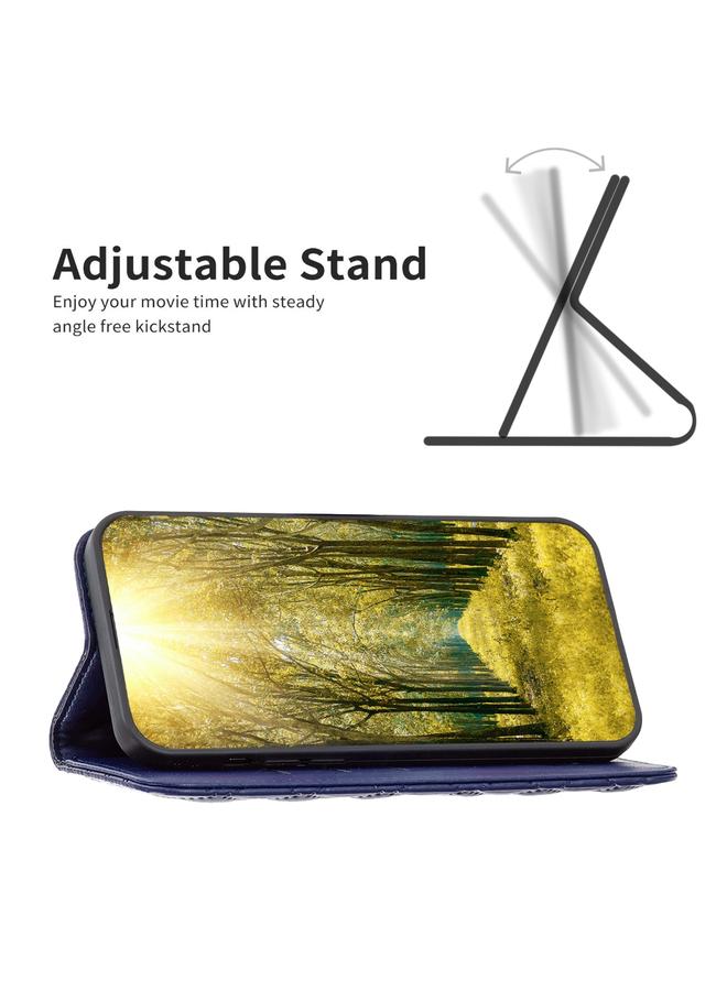 S-TOP Case For OPPO A74 4G / F19 4G Diamond Lattice Magnetic Leather Flip Phone Case - Image 4