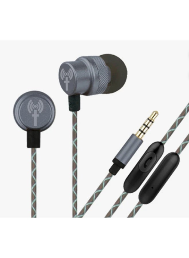 تيك ميت Techmate Metal Earphone With Mic