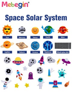 MEBEGIN Outer Space Felt Story Board Set 3.5 Ft Solar System Universe Storytelling Flannel Interactive Play Kit with Hooks Astronaut Planets Alien Galaxy Reusable Wall Hanging Gift for Boys Girls  - Image 3