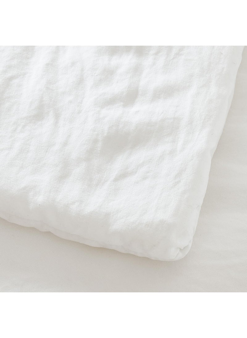 WRENSONGE WRENSONGE White Comforter Full Size  3 Piece Soft Microfiber Full Size Comforter Sets(1 Full Size Comforter with 2 Pillow Shams) - Warm Bedding Set Full Suitable for All Seasons  - Image 5