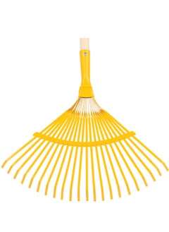 Epsilon Epsilon Tine Rake- EPSGT1402/ with Long Wooden Handle for Quick Clean Up of Lawn and Yard, Garden, Leaf, Debris, Turf/ Less Bending, and Bigger Efficient Head, Ideal for Gardening and other Outdoor Uses/ Yellow  - Image 3