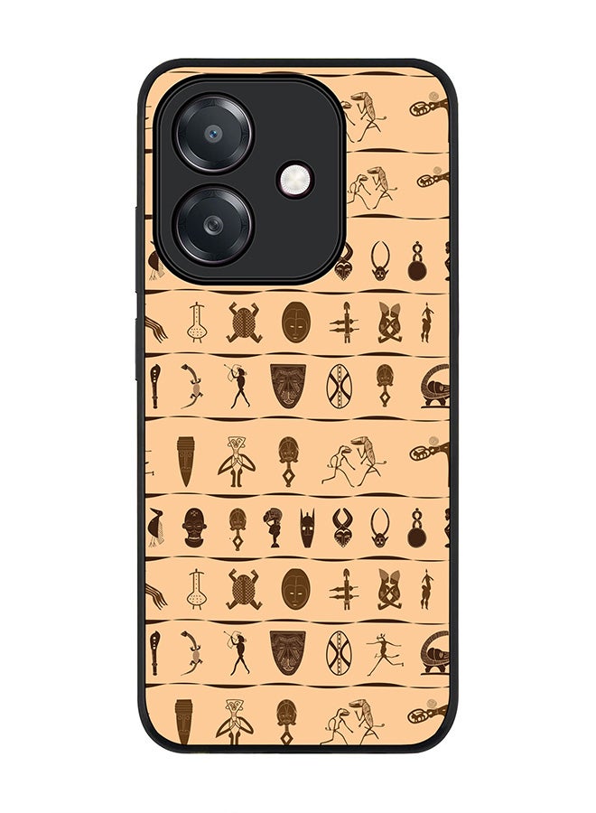 Stylizedd For Oppo A5i Case,Slim fit Camera Protection, Shockproof Thin Phone cover  - Tribal Hieroglyphics