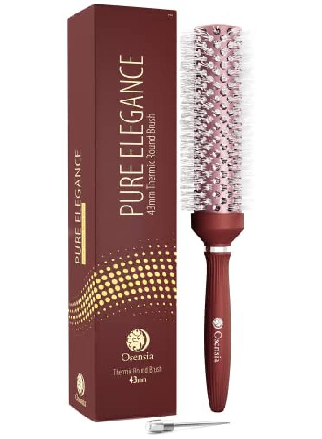 Osensia Professional Round Brush For Blow Drying 17 Inch 25% Faster Dry Time Ceramic Ionic Brush For Precise Styling & Volume Hairbrush Adds Wave & Enhances Shine For Men & Women - Image 2