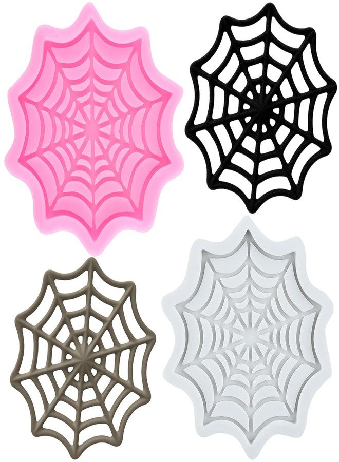 RFGHAC Halloween Spider Web Fondant Molds Spider Web Silicone Mold for Cake Decorating Cupcake Topper Chocolate Candy Gum Paste Polymer Clay Set Of 2 - Image 1
