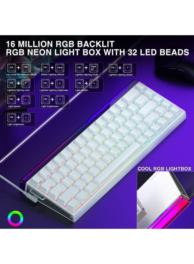 أولا لوحة مفاتيح الألعاب HERO 68 HE، لوحة مفاتيح ميكانيكية سلكية بنسبة 60٪، لوحة مفاتيح بمفتاح مغناطيسي يعمل بتأثير هول مع تشغيل قابل للتعديل ووضع تشغيل سريع - معدل استقصاء 8 كيلو هرتز، زمن انتقال 0.125 مللي ثانية، أغطية مفاتيح PBT مطبوعة على الجانب، إضاءة خلفية RGB لأجهزة الكمبيوتر/ماك للألعاب - Image 5