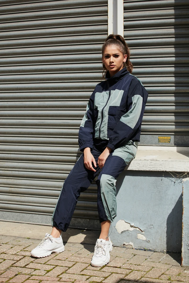 Double Second Multi Colour Block Tracksuit Bottom for Women | Best Price UAE
