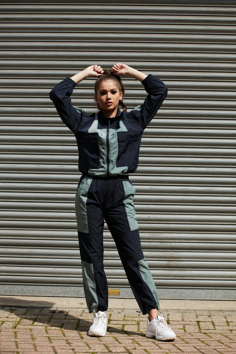 Double Second Multi Colour Block Tracksuit Bottom for Women | Best Price UAE